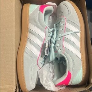 Adidas Breaknet Sleek J womens 6.5  Halo Mint/White/Lucid Pink New w Box